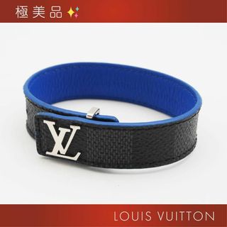 ルイヴィトン(LOUIS VUITTON)の極美品✨ ルイヴィトン ダミエ グラフィット ブラスレ LVスリム ブレスレット(ブレスレット)