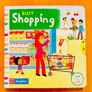 英語絵本 Busy shopping 洋書 しかけ絵本(絵本/児童書)