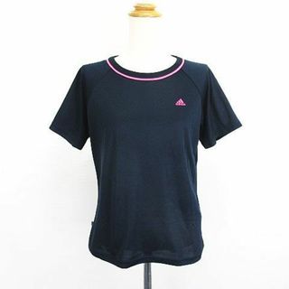 アディダス(adidas)のアディダス Tシャツ 半袖 クルーネック ロゴ L ネイビー スポーツウェア(その他)