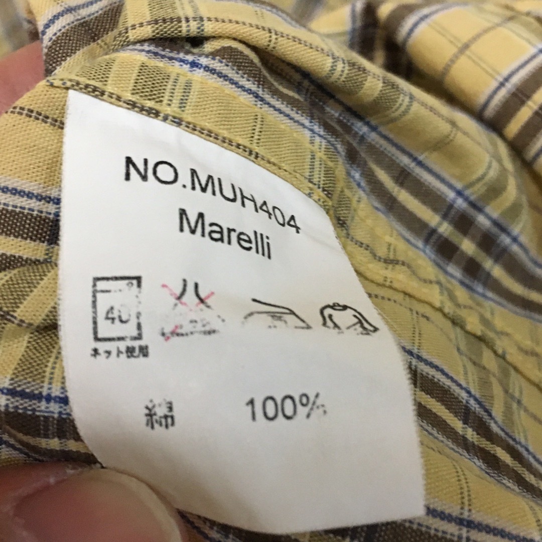 ART VINTAGE(アートヴィンテージ)の【希少】marelli チェック 半袖シャツ M 黄色 ヴィンテージ 古着 メンズのトップス(シャツ)の商品写真