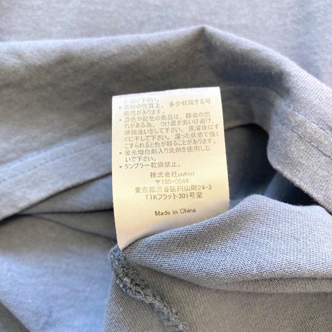 【genzai】ゲンザイ MELT 刺繍 くすみブルー Tシャツ (L) メンズのトップス(Tシャツ/カットソー(半袖/袖なし))の商品写真