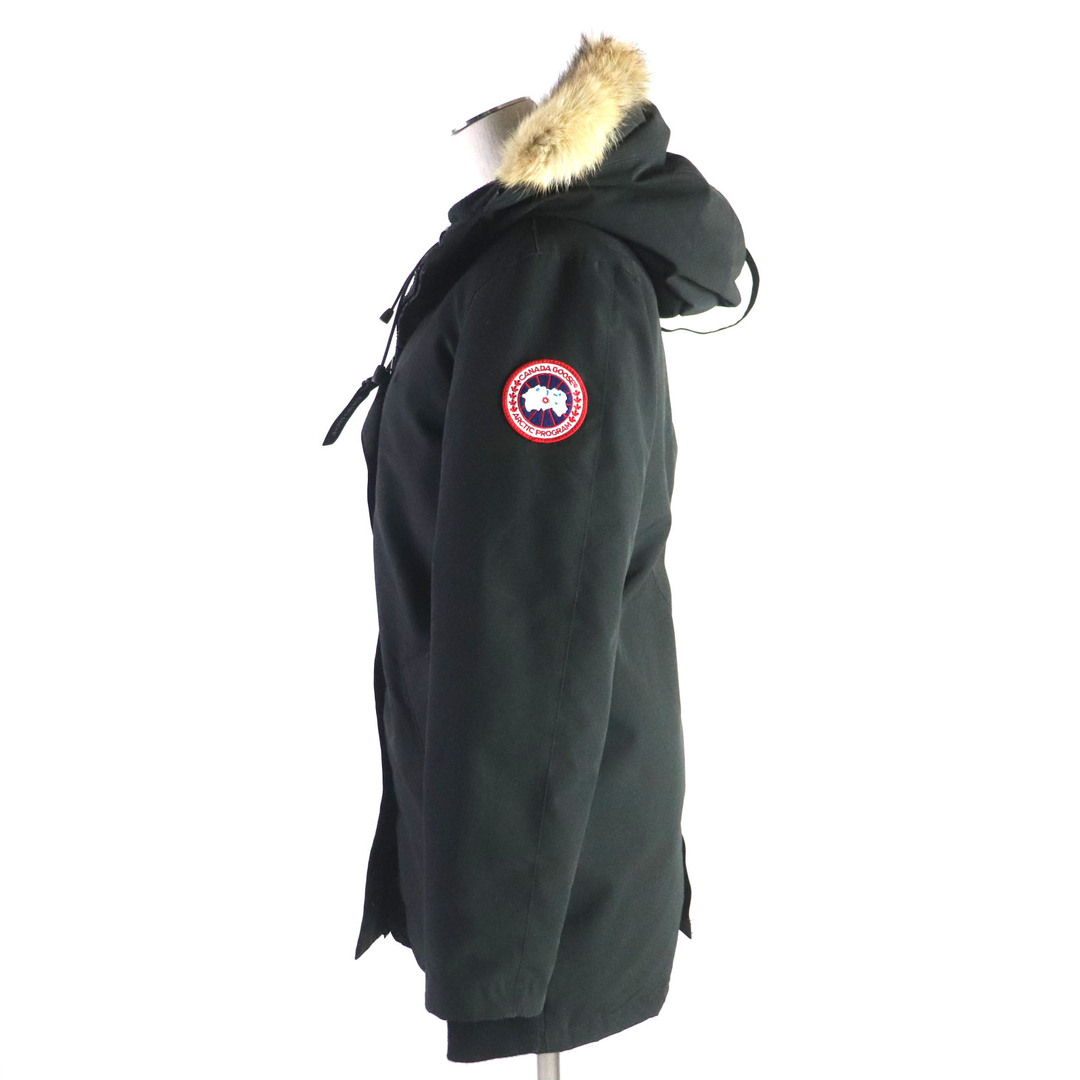 CANADA GOOSE(カナダグース)の良品▼CANADA GOOSE カナダグース 3037LA VICTORIA PARKA ロゴワッペン・ファー・フード付き WZIP ダウンジャケット ブラック S カナダ製 正規品 レディース レディースのジャケット/アウター(ダウンジャケット)の商品写真