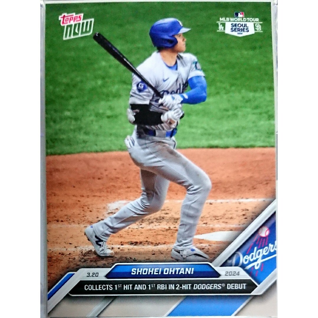 Topps(トップス)の【大谷翔平】トレカ 2024 MLB TOPPS NOW ドジャース 開幕戦 エンタメ/ホビーのトレーディングカード(シングルカード)の商品写真