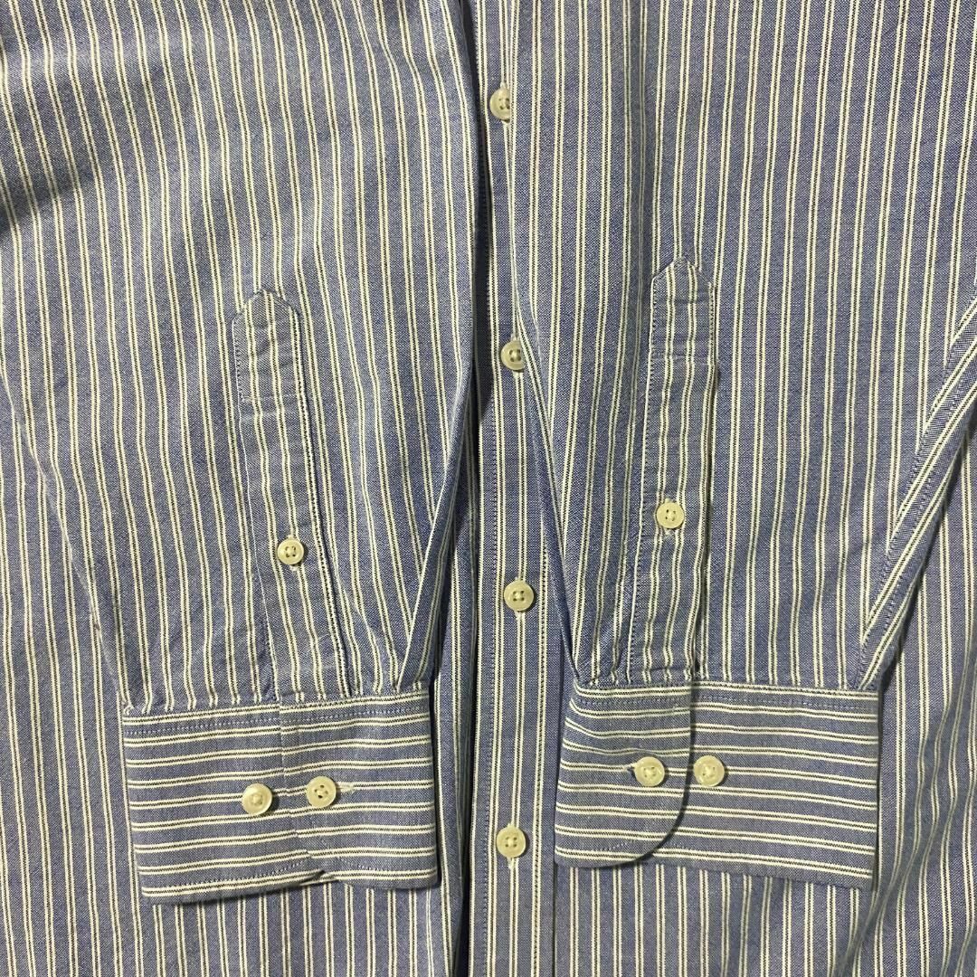 VINTAGE(ヴィンテージ)のアメリカ古着　長袖　シャツ　ストライプ　ボタンダウン　BDシャツ　P888 メンズのトップス(シャツ)の商品写真