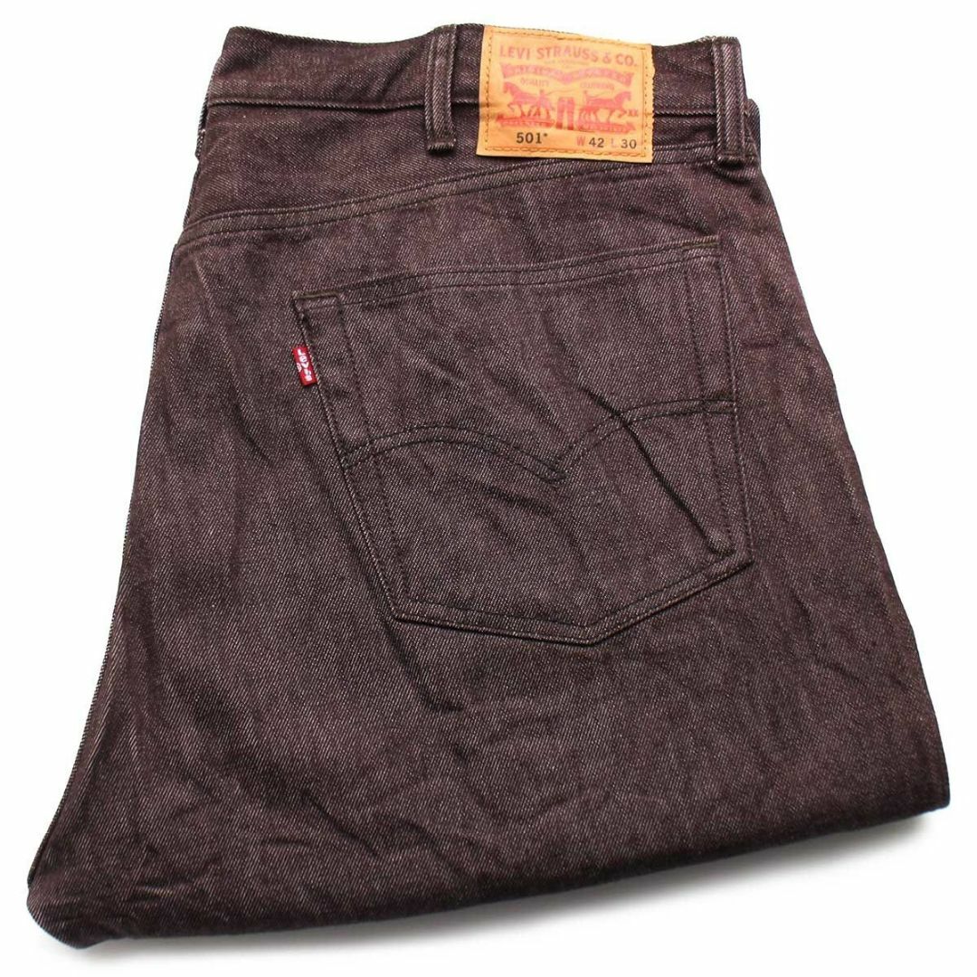 Levi's(リーバイス)のメキシコ製 Levi'sリーバイス 501 先染め カラーデニムパンツ 茶 w42 L30★SDP2652 ジーンズ ストレート オーバーサイズ ビッグサイズ メンズのパンツ(デニム/ジーンズ)の商品写真