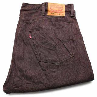 リーバイス(Levi's)のメキシコ製 Levi'sリーバイス 501 先染め カラーデニムパンツ 茶 w42 L30★SDP2652 ジーンズ ストレート オーバーサイズ ビッグサイズ(デニム/ジーンズ)