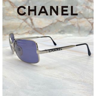 シャネル(CHANEL)のCHANEL シャネル　ロゴテンプル　サングラス ネイビー　シルバー(サングラス/メガネ)