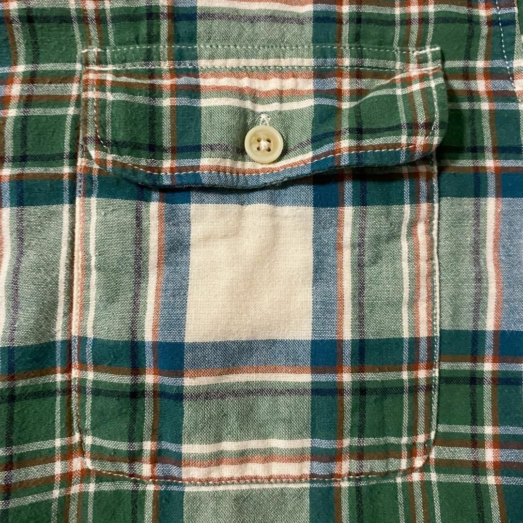 Lucky Brand(ラッキーブランド)のアメリカ古着　ネルシャツ　長袖　シャツ　チェック　Mサイズ　グリーン　P891 メンズのトップス(シャツ)の商品写真