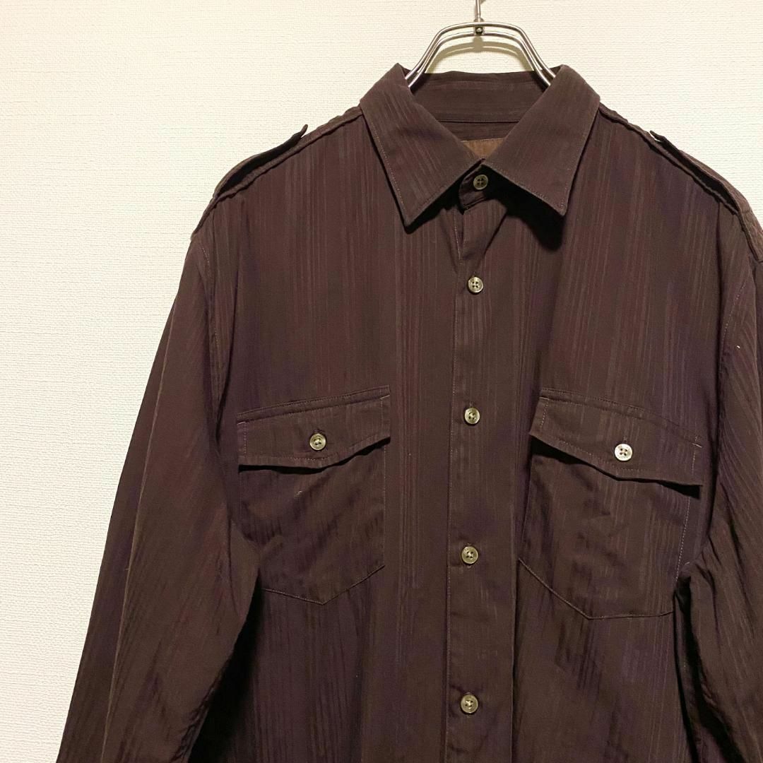 VINTAGE(ヴィンテージ)のアメリカ古着　PERRY ELLIS 長袖　シャツ　ヴィンテージ　P894 メンズのトップス(シャツ)の商品写真