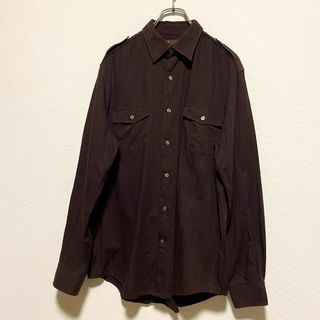 ヴィンテージ(VINTAGE)のアメリカ古着　PERRY ELLIS 長袖　シャツ　ヴィンテージ　P894(シャツ)