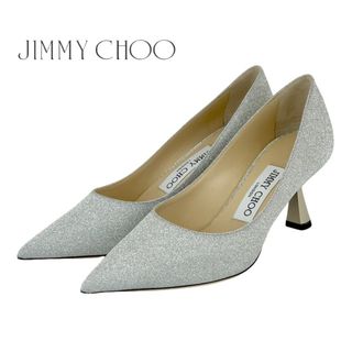 ジミーチュウ(JIMMY CHOO)のジミーチュウ JIMMY CHOO パンプス 靴 シューズ グリッター シルバー 未使用 ラメ メタルヒール パーティーシューズ ウェディングシューズ フォーマルシューズ(ハイヒール/パンプス)