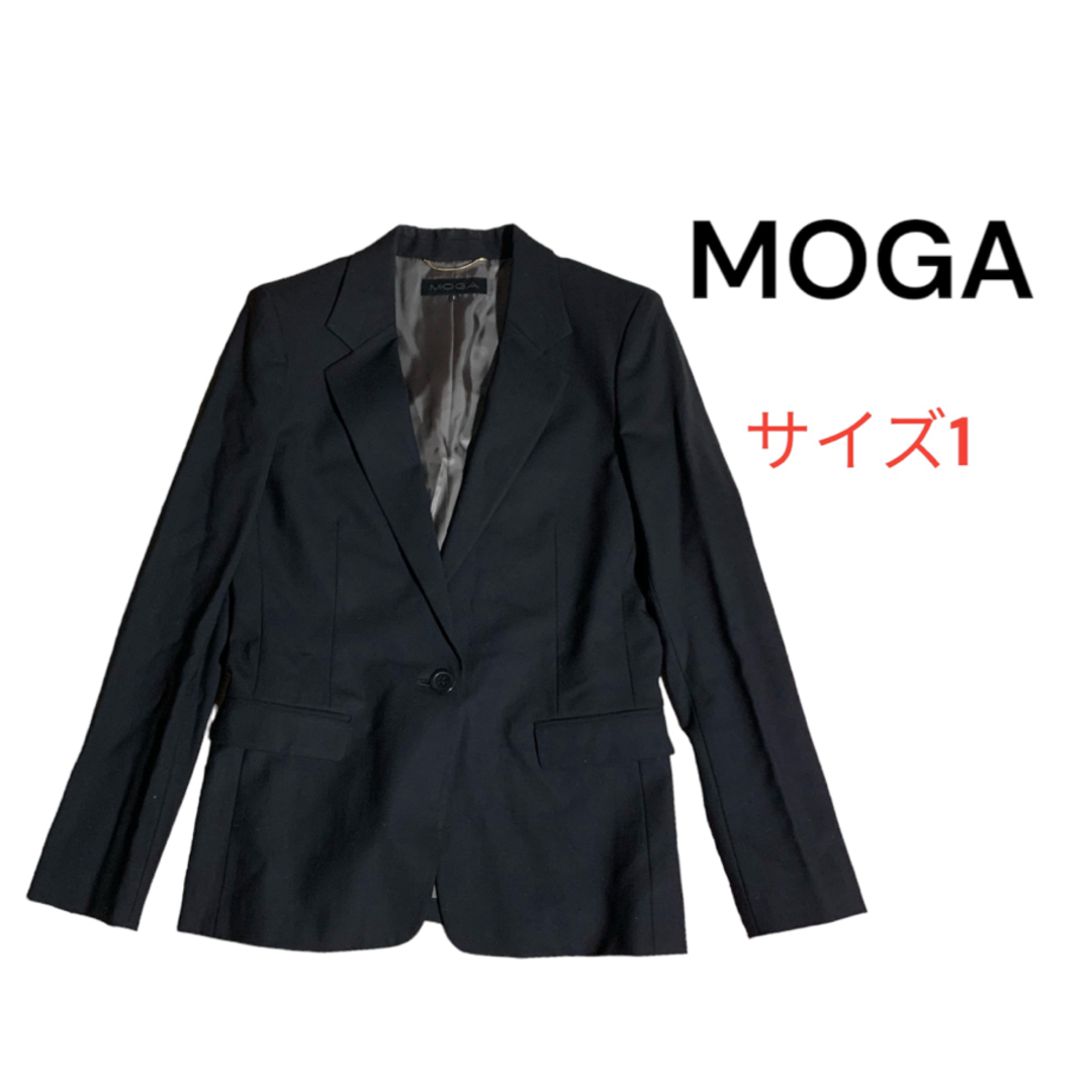 MOGA(モガ)の【 MOGA】モガ　テーラードジャケット　ブレザー　ブラック　サイズ1 レディースのジャケット/アウター(テーラードジャケット)の商品写真