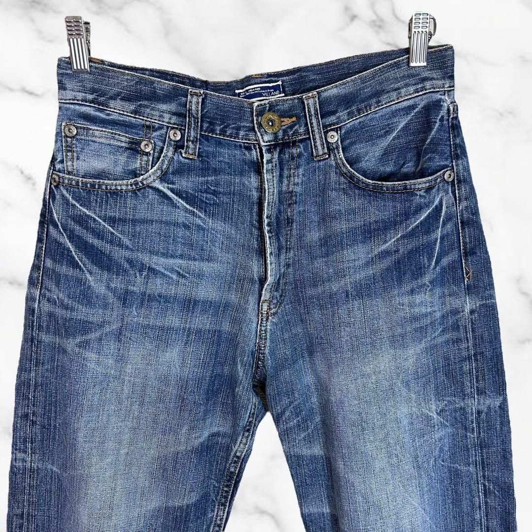 【REAL JEANS VILLAND】ストレートデニムパンツ　ウォッシュド　L レディースのパンツ(デニム/ジーンズ)の商品写真