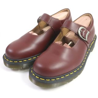 ドクターマーチン(Dr.Martens)の未使用品□Dr.Martens ドクターマーチン COMME des GARCONS コムデギャルソン MIE MARY JANE スムースレザー ストラップシューズ チェリーレッド 6 箱付き イングランド製 レディース(その他)