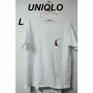 ユニクロ(UNIQLO)のプロフ必読UNIQLO×バスキアポケットTシャツ//アートコラボ良品L(Tシャツ/カットソー(半袖/袖なし))