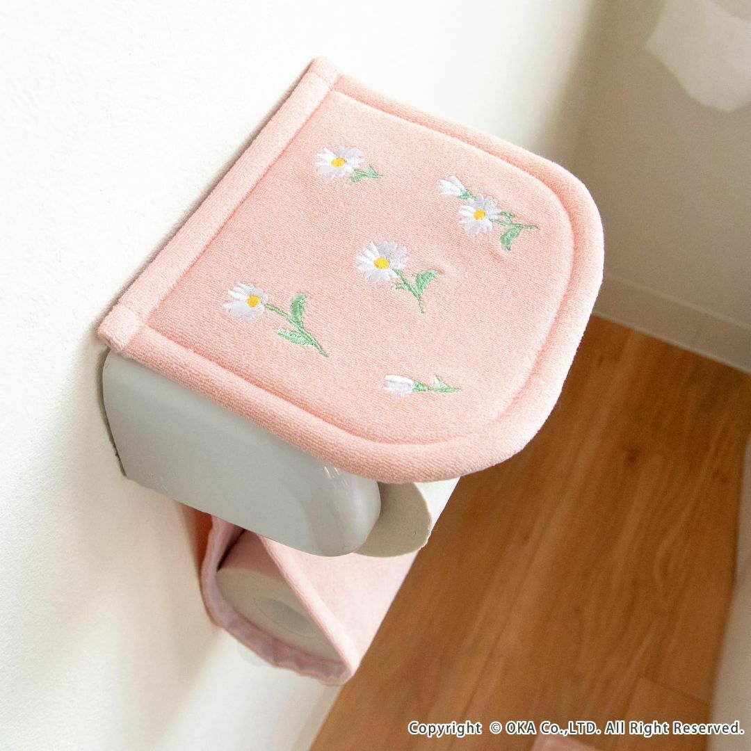 新着商品オカOKA フルールブラン トイレットペーパーホルダーカバー ピンク インテリア/住まい/日用品の日用品/生活雑貨/旅行(日用品/生活雑貨)の商品写真