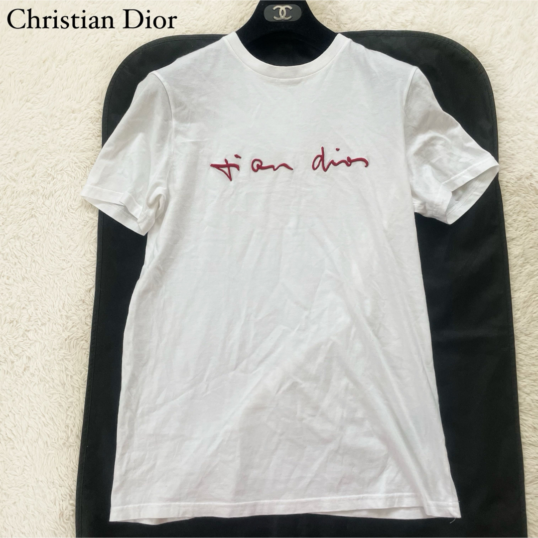 Christian Dior(クリスチャンディオール)の極美品　クリスチャンディオール　クリスヴァンアッシュ　刺繍　ロゴTシャツ レディースのトップス(Tシャツ(半袖/袖なし))の商品写真