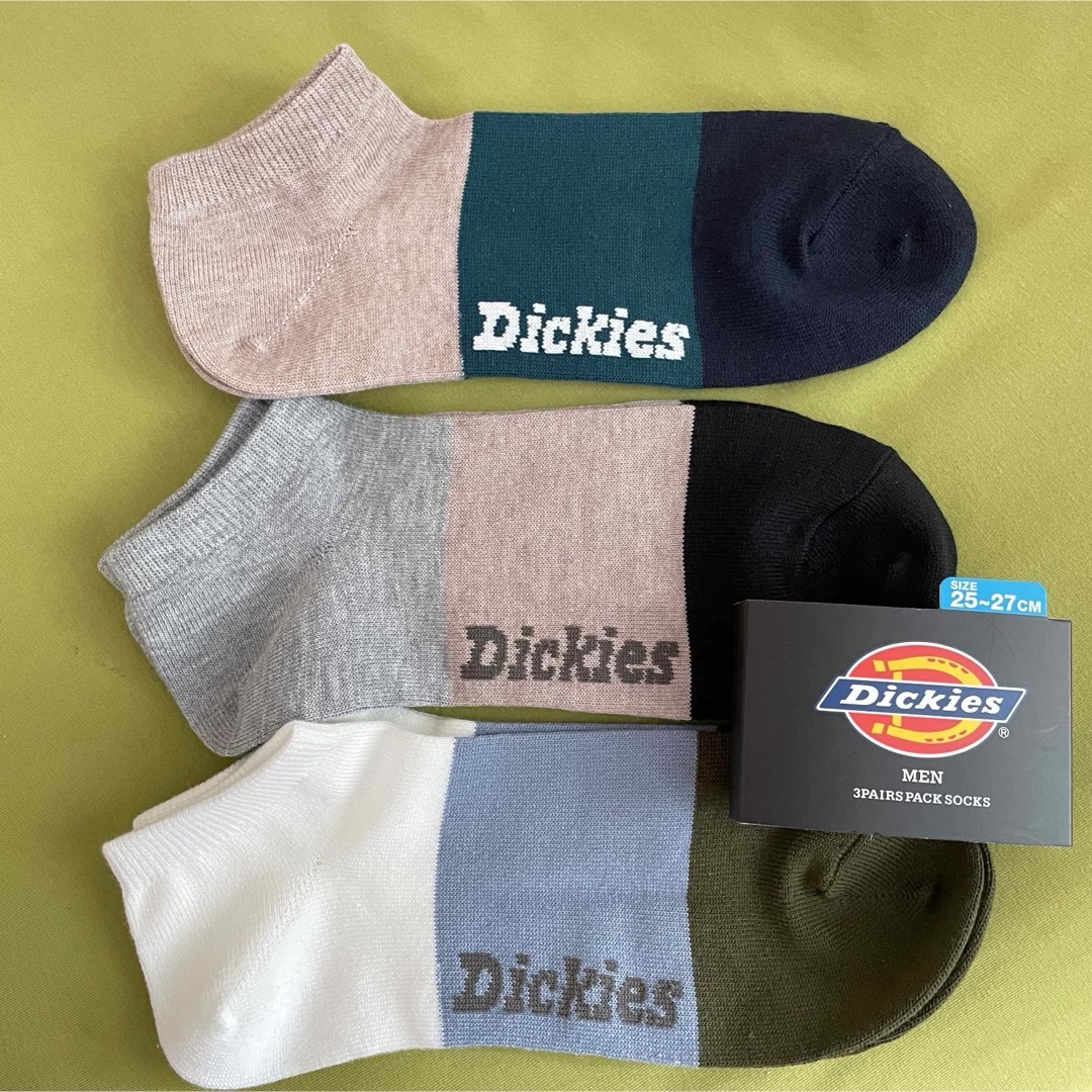 Dickies(ディッキーズ)の【ディッキーズ】センスが良くて褒められそう❣️スニーカーにピッタリ‼️靴下3足組 メンズのレッグウェア(ソックス)の商品写真