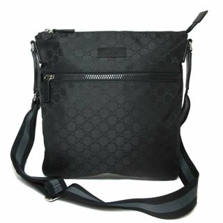 グッチ(Gucci)の【新品】グッチ アウトレット GUCCI ショルダーバッグ 449185 ナイロン 斜め掛け ショルダー GG柄 インターロッキング ブラック(ショルダーバッグ)