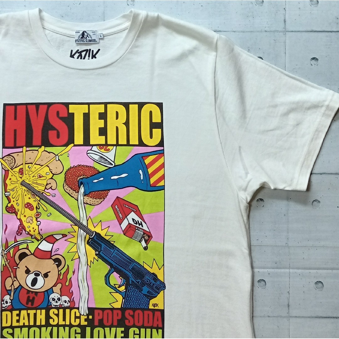 HYSTERIC GLAMOUR(ヒステリックグラマー)のHYSTERIC GLAMOUR × KOZIK/PIZZAプリントTシャツ メンズのトップス(Tシャツ/カットソー(半袖/袖なし))の商品写真