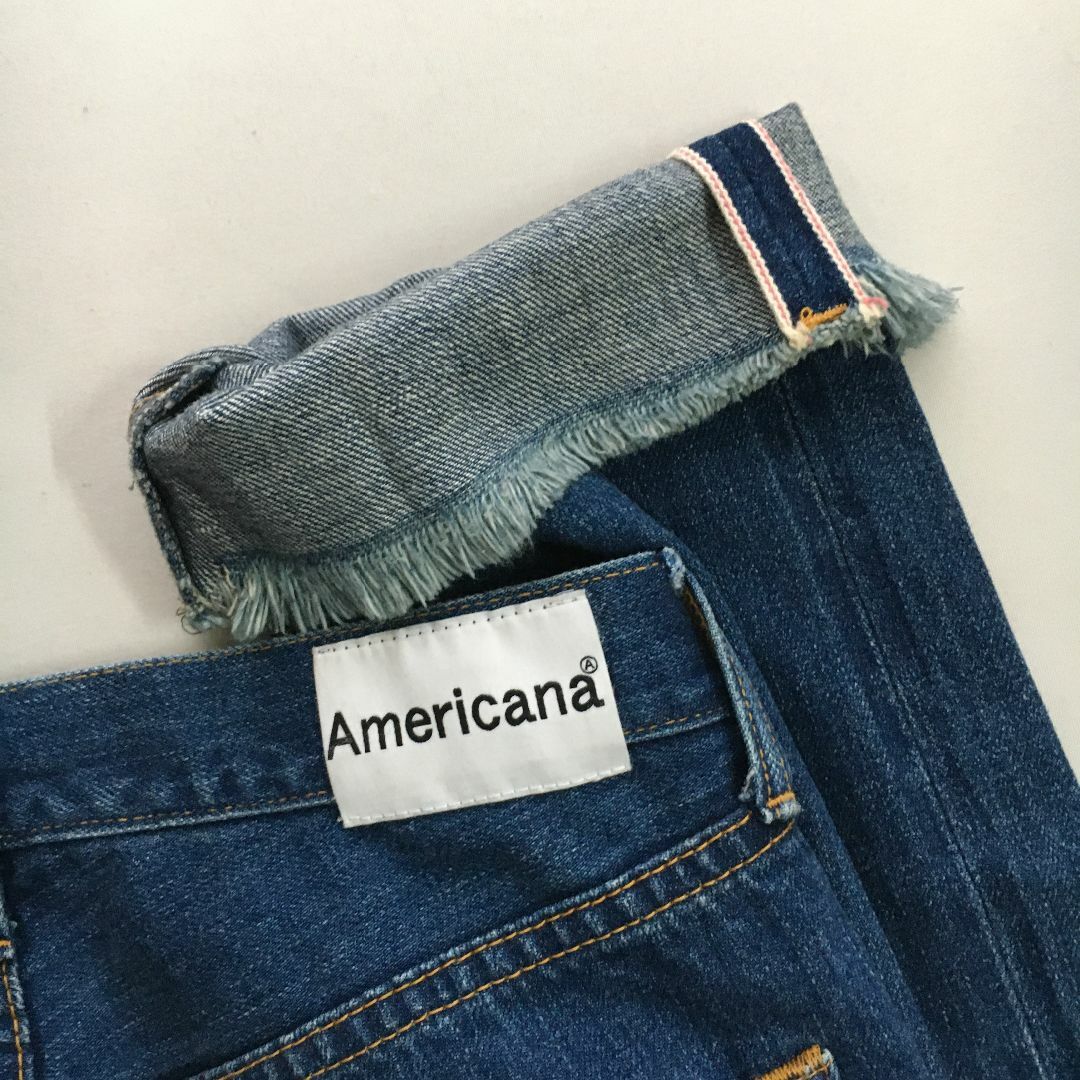 AMERICANA(アメリカーナ)のAMERICANA　アメリカーナ　セルビッジ　デニムパンツ　USED レディースのパンツ(デニム/ジーンズ)の商品写真