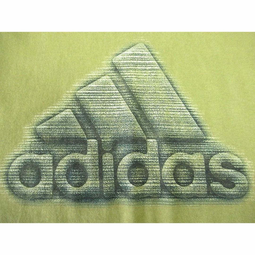 adidas(アディダス)のG② 90s USA製 アディダス ロゴ ビッグ 半袖 Tシャツ カーキ L メンズのトップス(Tシャツ/カットソー(半袖/袖なし))の商品写真