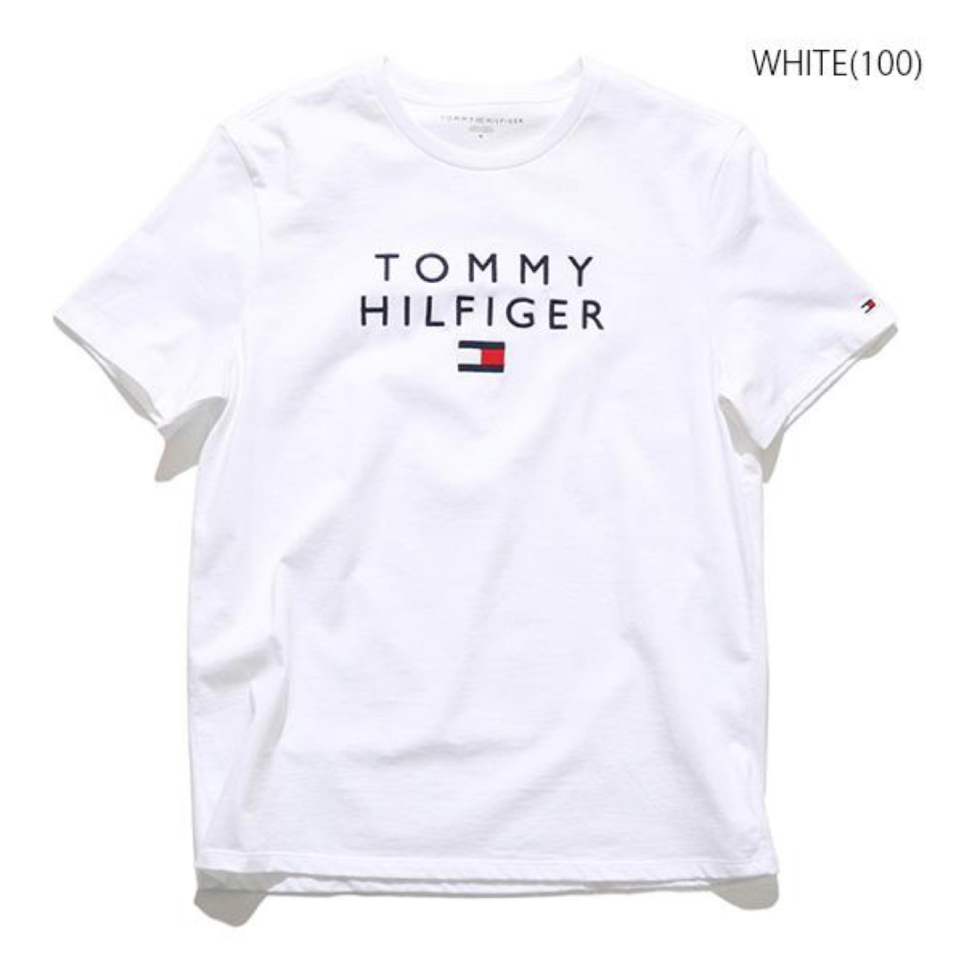 TOMMY HILFIGER(トミーヒルフィガー)のTommy Hilfiger クルーネック　半袖Tシャツ　白　Lサイズ メンズのトップス(Tシャツ/カットソー(半袖/袖なし))の商品写真