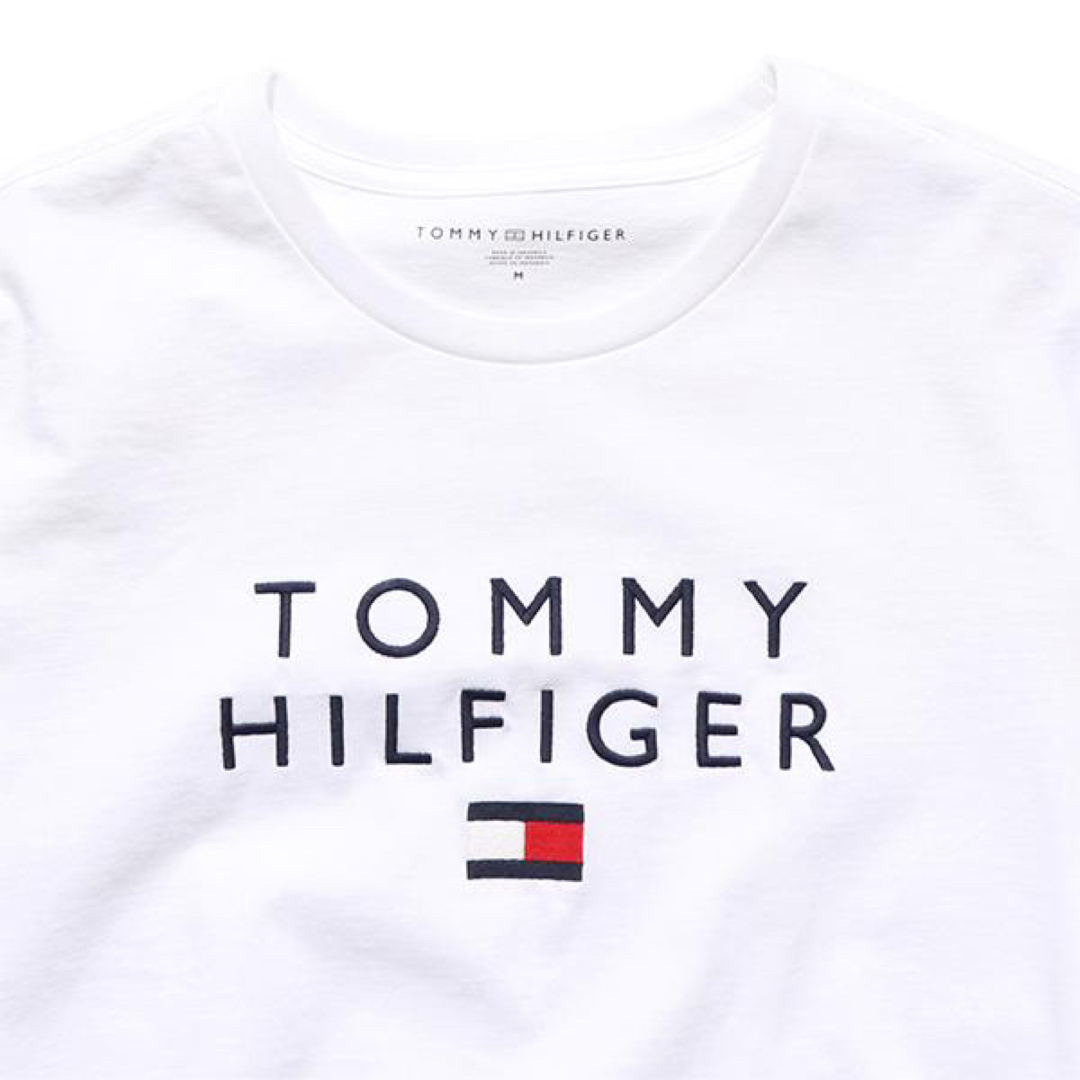 TOMMY HILFIGER(トミーヒルフィガー)のTommy Hilfiger クルーネック　半袖Tシャツ　白　Lサイズ メンズのトップス(Tシャツ/カットソー(半袖/袖なし))の商品写真