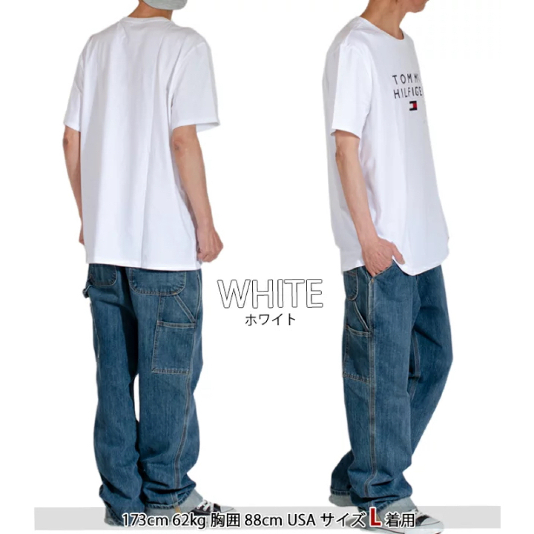 TOMMY HILFIGER(トミーヒルフィガー)のTommy Hilfiger クルーネック　半袖Tシャツ　白　Lサイズ メンズのトップス(Tシャツ/カットソー(半袖/袖なし))の商品写真