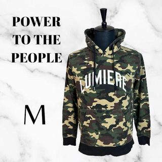 パワートゥーザピープル(POWER TO THE PEOPLE)の【POWER TO THE PEOPLE】カモ柄プルオーバーパーカー　迷彩　M(パーカー)