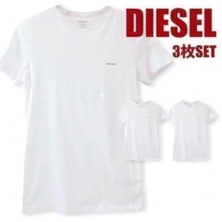 ディーゼル(DIESEL)のDIESEL ディーゼル クルーネックTシャツ　ホワイト　Sサイズ(Tシャツ/カットソー(半袖/袖なし))