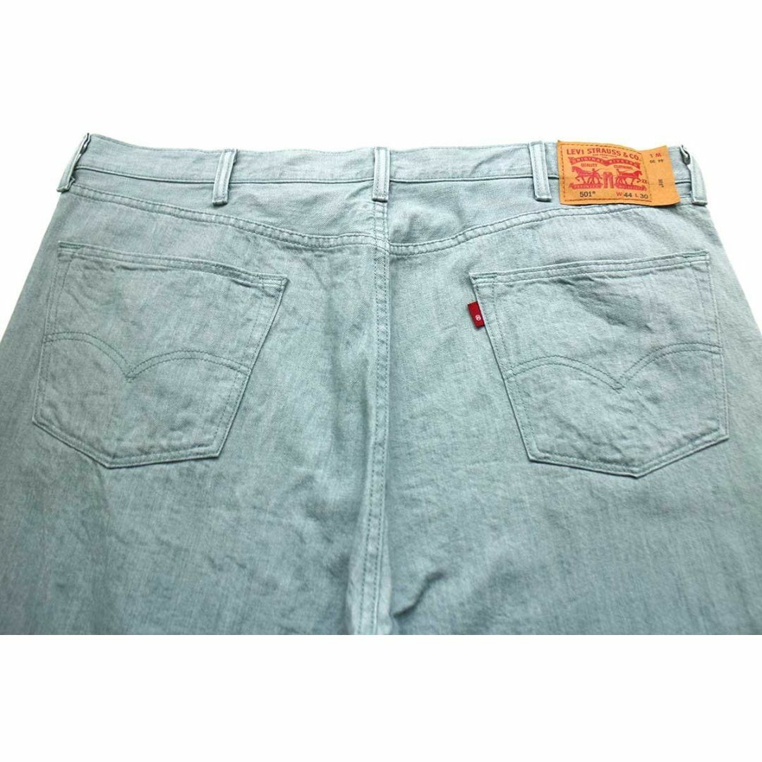 Levi's(リーバイス)のメキシコ製 Levi'sリーバイス 501 CONE DENIM WHITE OAK 先染め カラーデニムパンツ ミント w44 L30★SDP2654 特大 ジーンズ ストレート メンズのパンツ(デニム/ジーンズ)の商品写真