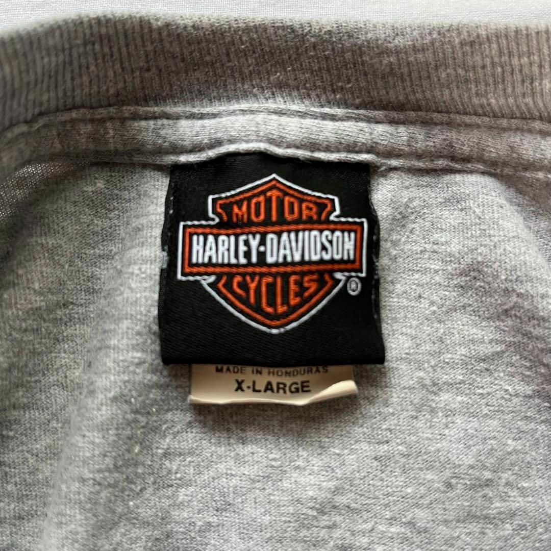 Harley Davidson(ハーレーダビッドソン)のハーレーダビッドソン　ポケットTシャツ　ビッグプリント　XL　アメカジ　グレー メンズのトップス(Tシャツ/カットソー(半袖/袖なし))の商品写真