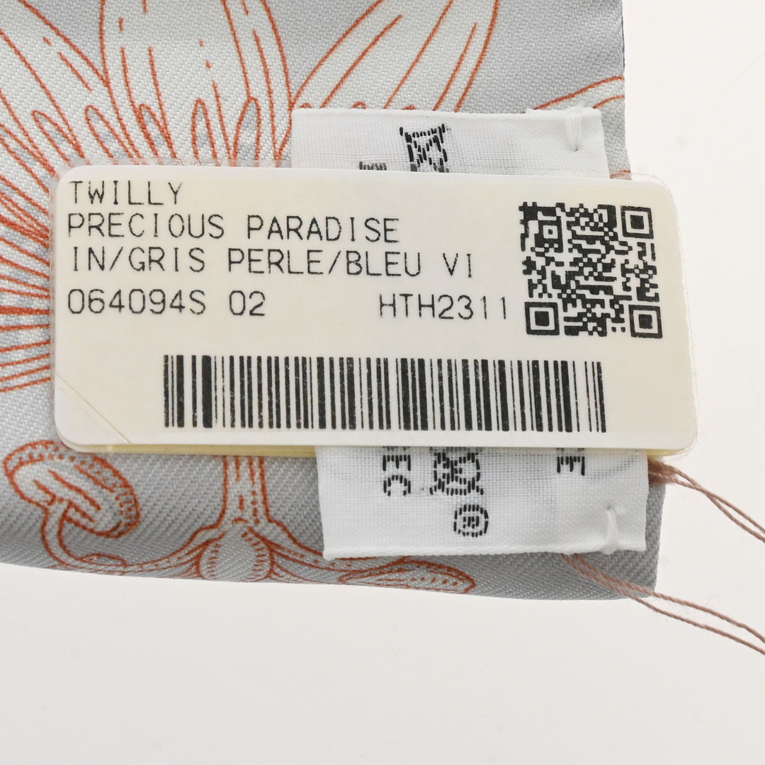 Hermes(エルメス)の新品 エルメス HERMES 064094S レディース スカーフ ブルーグレー系 シルク100％ ハンドメイドのファッション小物(スカーフ)の商品写真