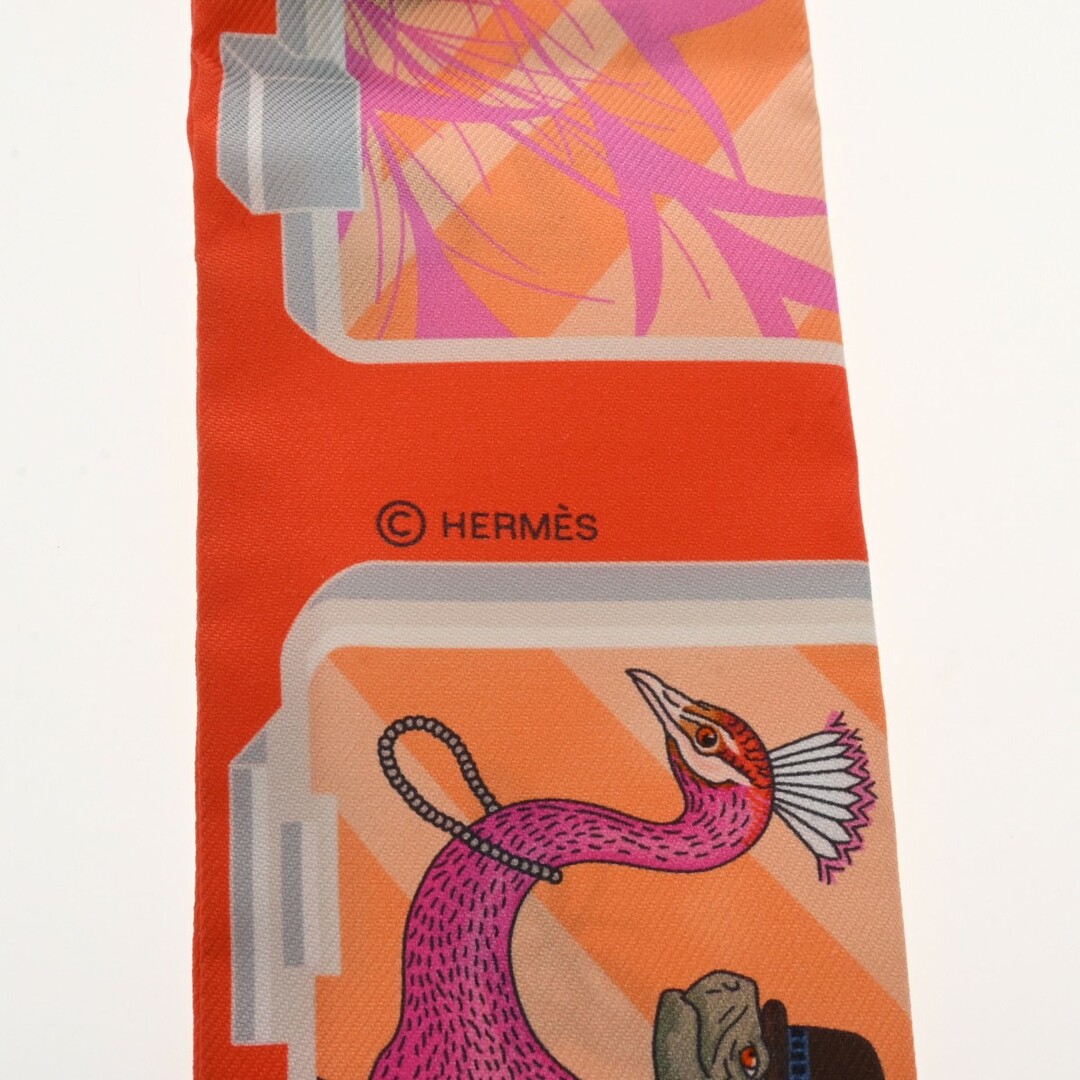 Hermes(エルメス)の新品 エルメス HERMES 063875S レディース スカーフ オレンジ シルク100％ ハンドメイドのファッション小物(スカーフ)の商品写真