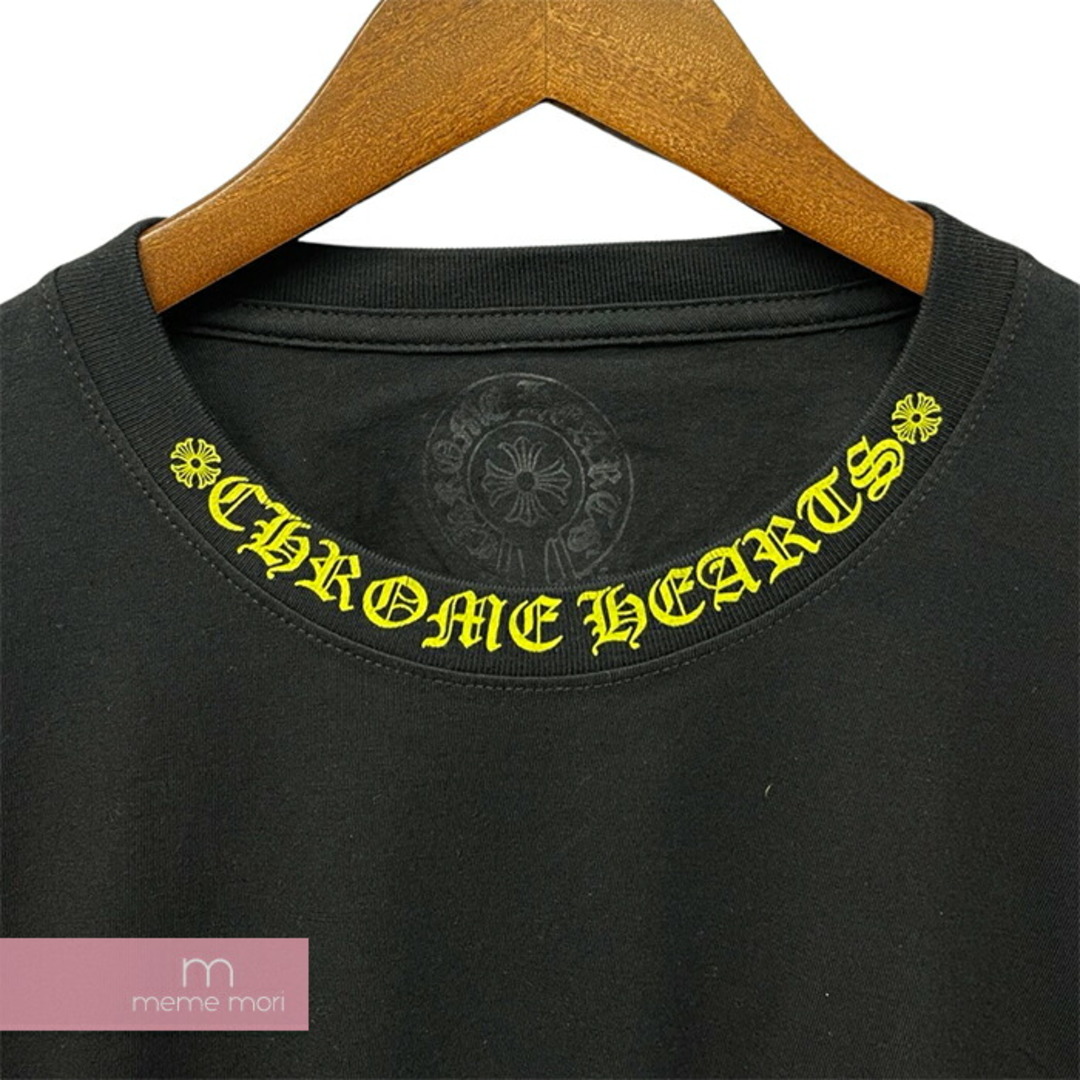 Chrome Hearts(クロムハーツ)のCHROME HEARTS Old English Neck Logo Neon Yellow L/S Tee クロムハーツ オールドイングリッシュネックロゴネオンイエローロングスリーブTシャツ 長袖カットソー ロンT ポケT 袖ロゴ ブラック サイズXL 【240429】【新古品】【me04】 メンズのトップス(Tシャツ/カットソー(半袖/袖なし))の商品写真