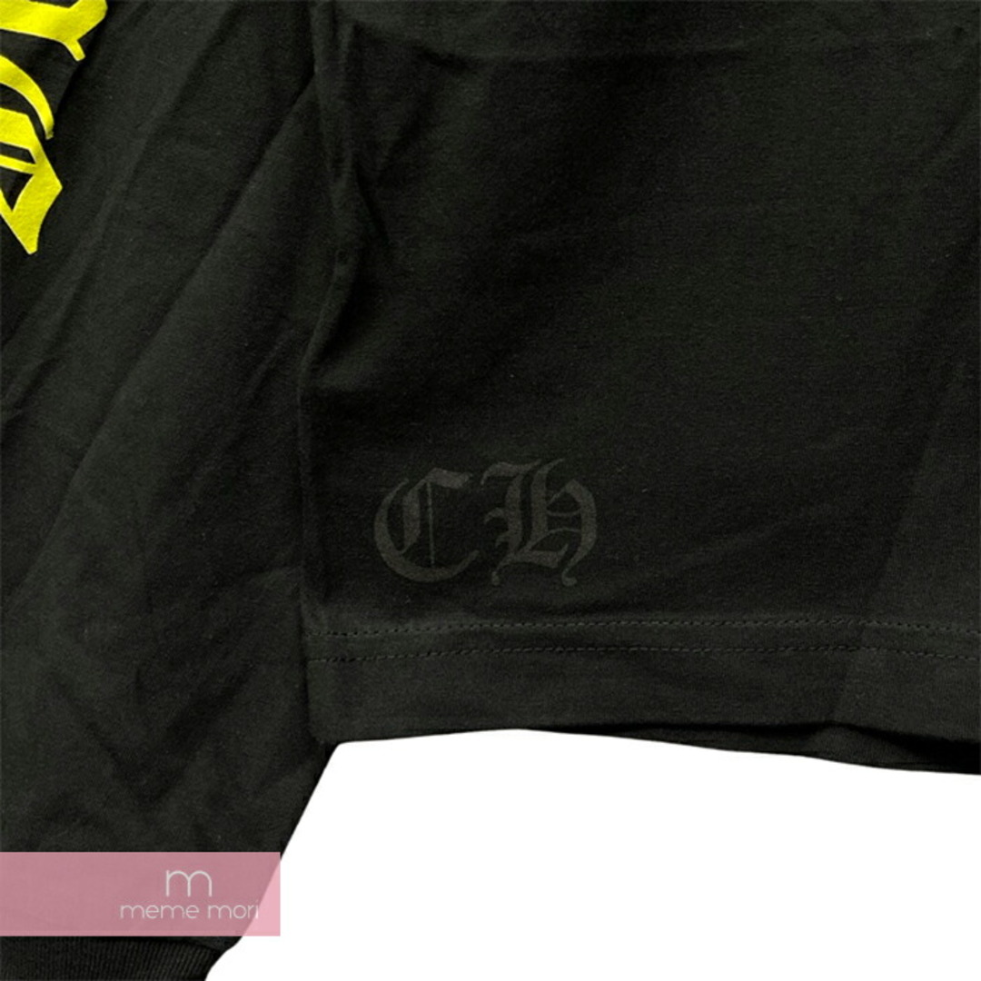 Chrome Hearts(クロムハーツ)のCHROME HEARTS Old English Neck Logo Neon Yellow L/S Tee クロムハーツ オールドイングリッシュネックロゴネオンイエローロングスリーブTシャツ 長袖カットソー ロンT ポケT 袖ロゴ ブラック サイズXL 【240429】【新古品】【me04】 メンズのトップス(Tシャツ/カットソー(半袖/袖なし))の商品写真