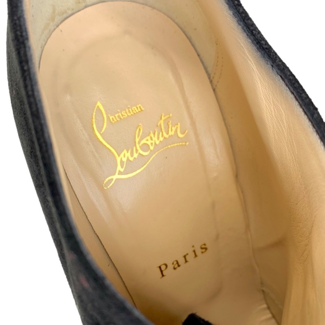 Christian Louboutin(クリスチャンルブタン)のクリスチャンルブタン Christian Louboutin ブーツ ショートブーツ 靴 シューズ スエード ブラック ブーティ ビジュー レディースの靴/シューズ(ブーツ)の商品写真