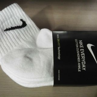 ナイキ(NIKE)の【新品】NIKE ナイキ アンクル ソックス 3足組 白(その他)