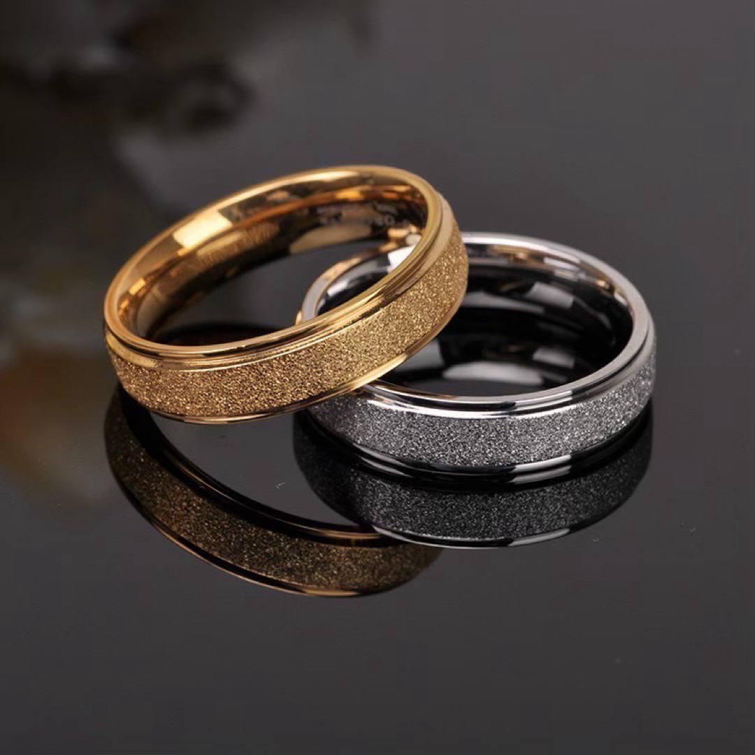 ラフリング ペア 4㎜ ステンレスリング ステンレス指輪 ピンキーリング  メンズのアクセサリー(リング(指輪))の商品写真
