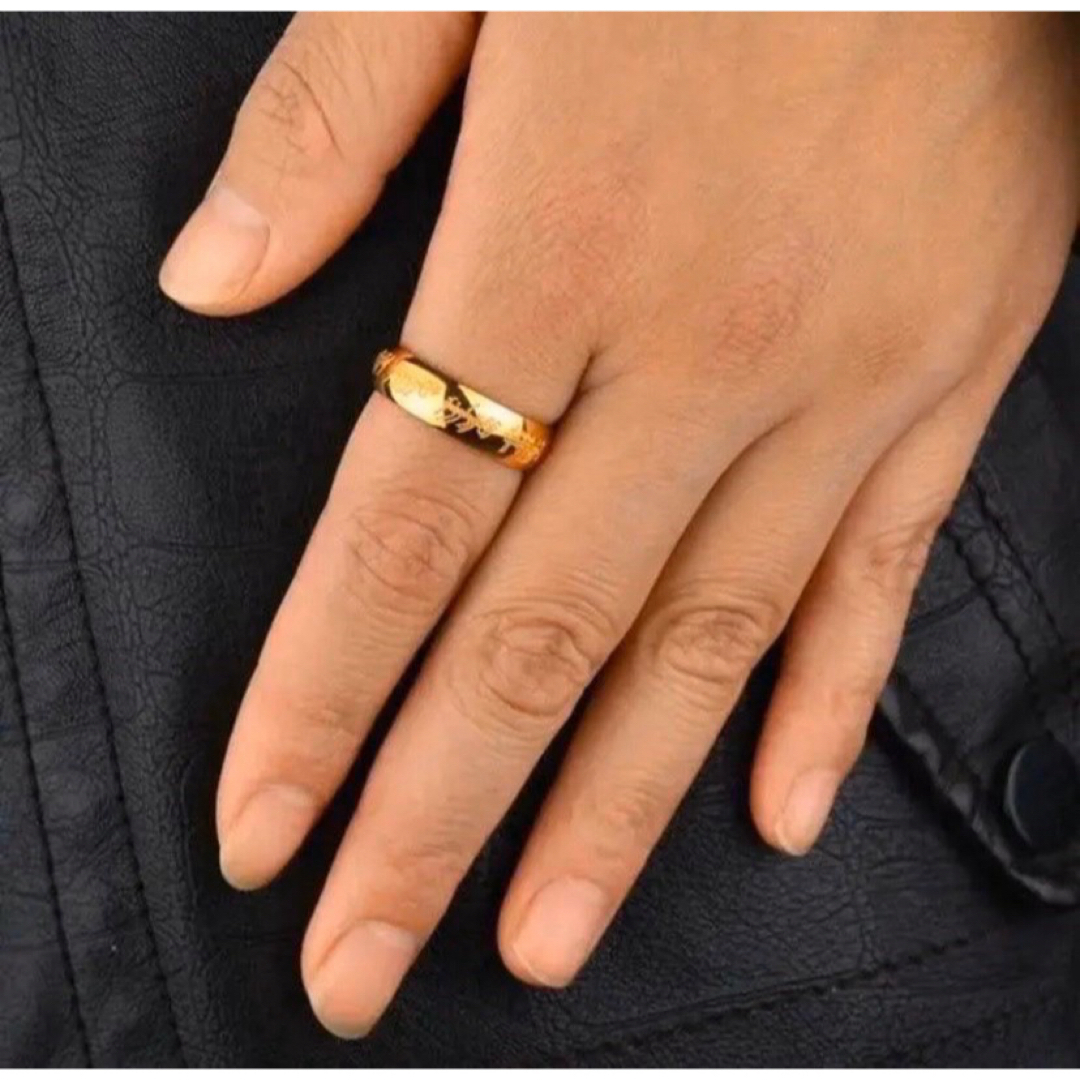 刻印リング ゴールド ステンレスリング ステンレス指輪  ピンキーリング メンズのアクセサリー(リング(指輪))の商品写真