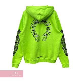 クロムハーツ(Chrome Hearts)のCHROME HEARTS Malibu Limited Horseshoe Pullover Hoodie クロムハーツ マリブリミテッド ホースシュー プルオーバーフーディ パーカー マイアミ限定 ネオングリーン サイズL【240429】【新古品】【me04】(パーカー)