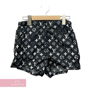 ルイヴィトン(LOUIS VUITTON)のLOUIS VUITTON 2023SS Stencil Effect Monogram Shorts 1A5TSO ルイヴィトン ステンシルエフェクトモノグラムショーツ ショートパンツ ハーフパンツ 総柄ロゴ ブラック サイズ36【240429】【中古-A】【me04】(スラックス/スーツパンツ)