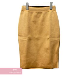 エルメス(Hermes)のHERMES 2022SS Knit Tight Fitting Skirt 2E2305DQ エルメス ニットタイトスカート ロングスカート ウェスト総ゴム シルク混 マスタードイエロー サイズ36【240429】【新古品】【me04】(その他)