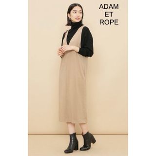 アダムエロぺ(Adam et Rope')のADAM ET ROPE カルゼジャージージャンパースカート(ひざ丈ワンピース)