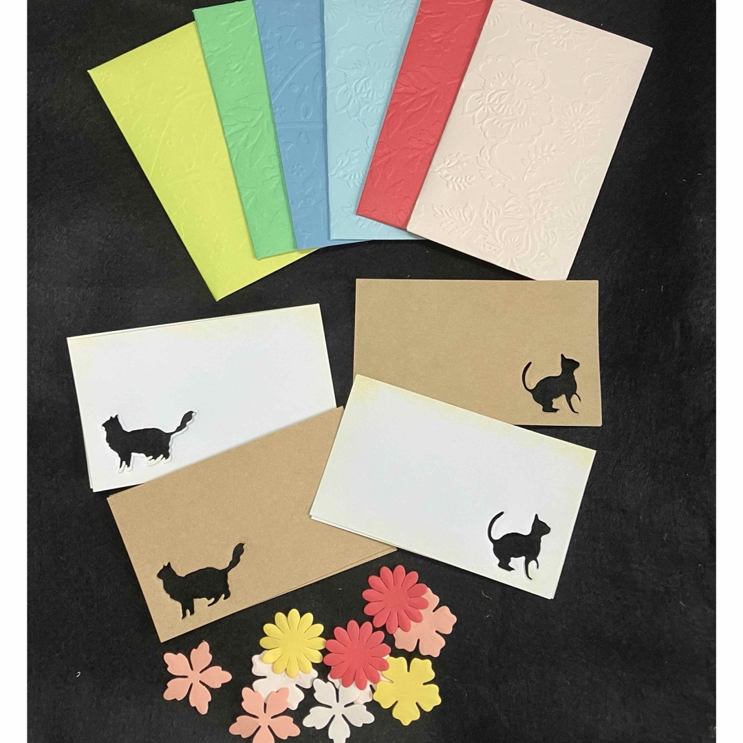 メッセージカードとミニ封筒のセット　No.02 ハンドメイドの文具/ステーショナリー(カード/レター/ラッピング)の商品写真