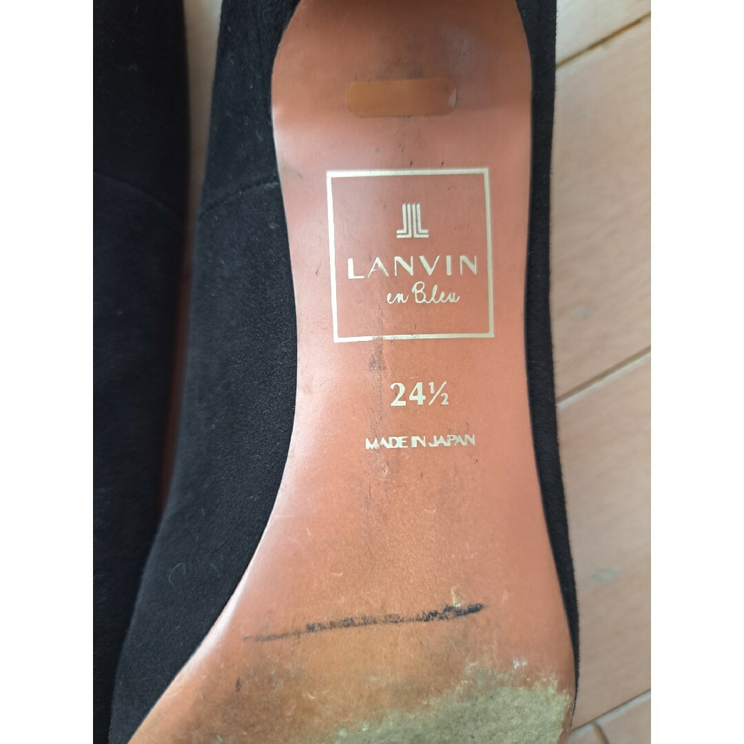 LANVIN en Bleu(ランバンオンブルー)のランバン　スエードパンプス　黒 レディースの靴/シューズ(ハイヒール/パンプス)の商品写真