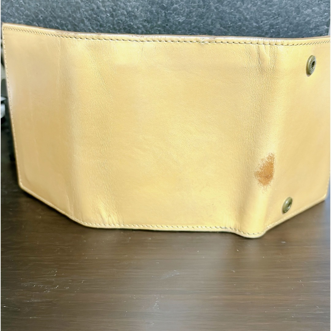 MUJI (無印良品)(ムジルシリョウヒン)の無印良品 イタリア産ヌメ革　三つ折り財布　ベージュ メンズのファッション小物(折り財布)の商品写真