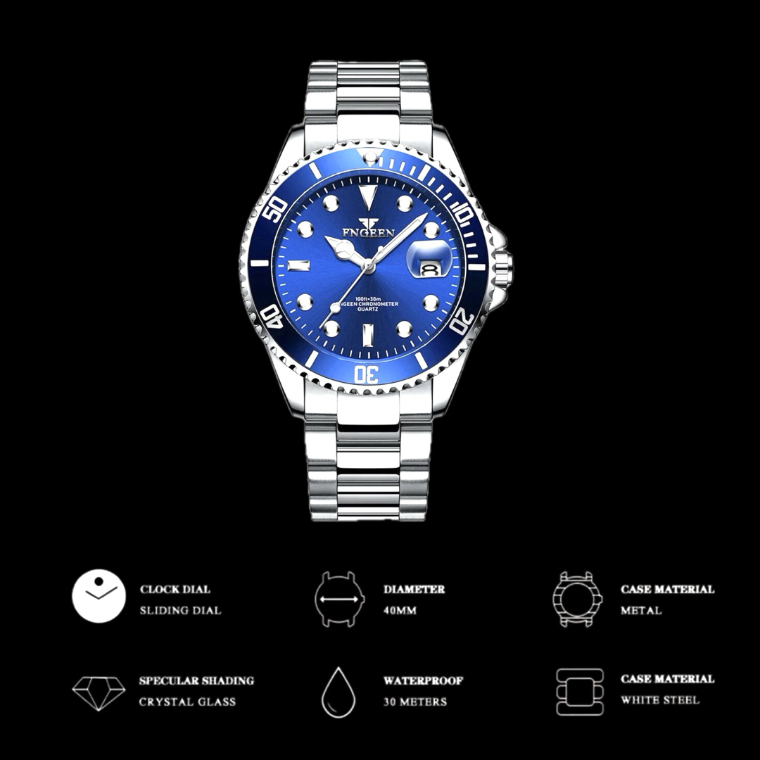新品 FNGEEN オマージュウォッチ クォーツ メンズ腕時計 ブルー SM メンズの時計(腕時計(アナログ))の商品写真