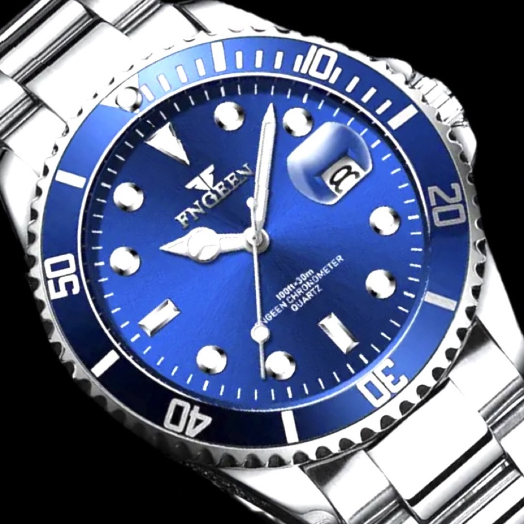 新品 FNGEEN オマージュウォッチ クォーツ メンズ腕時計 ブルー SM メンズの時計(腕時計(アナログ))の商品写真